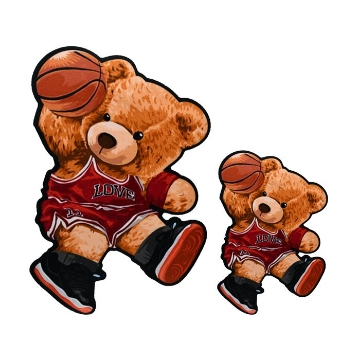 برچسب اتویی خرس بسکتبالیست